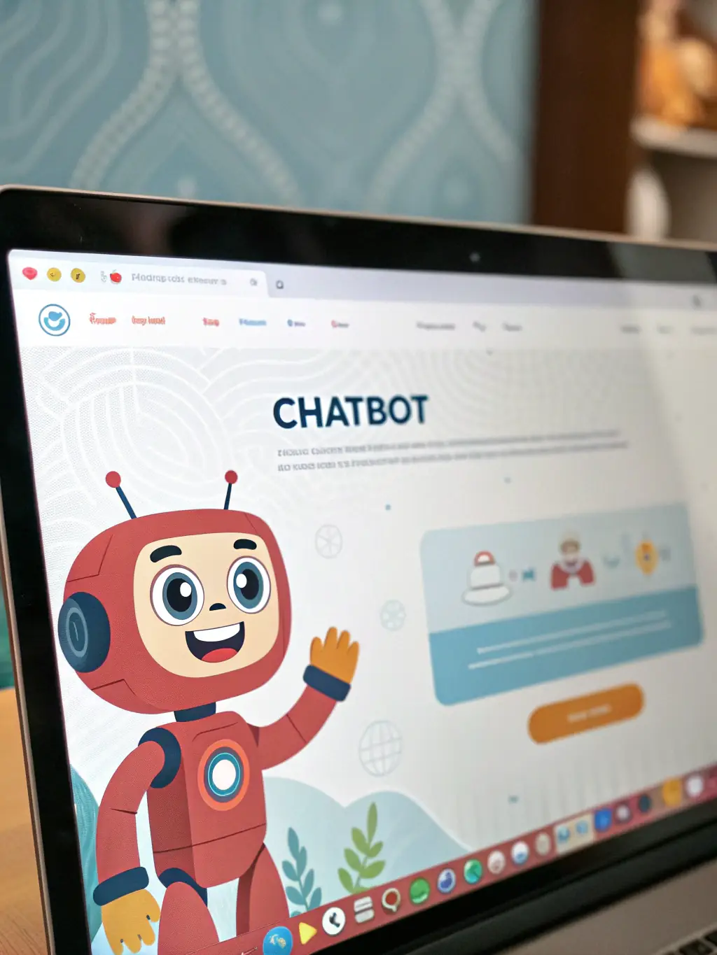 A friendly and helpful chatbot interface assisting a customer, demonstrating instant support and personalized interactions, showcasing AI-driven customer service.